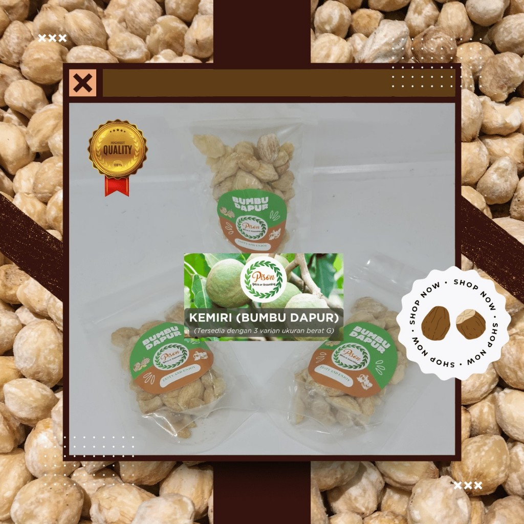 

Kemiri (Bumbu Dapur) tersedia pilihan varian ukuran