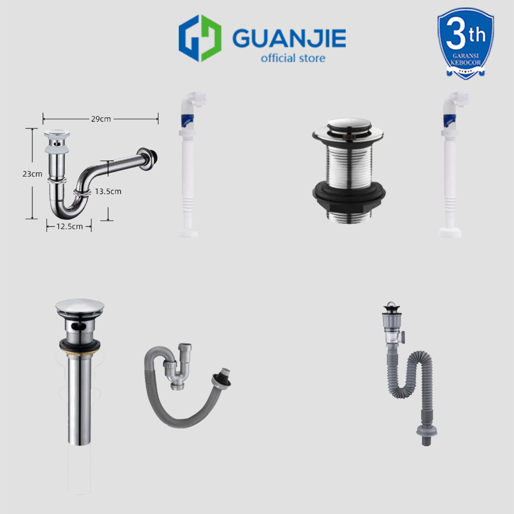 GUANJIE - Kepala Sifon Pop Up Basin Afur Universal Drain Filter Saringan Penutup Lubang Wastafel Sin