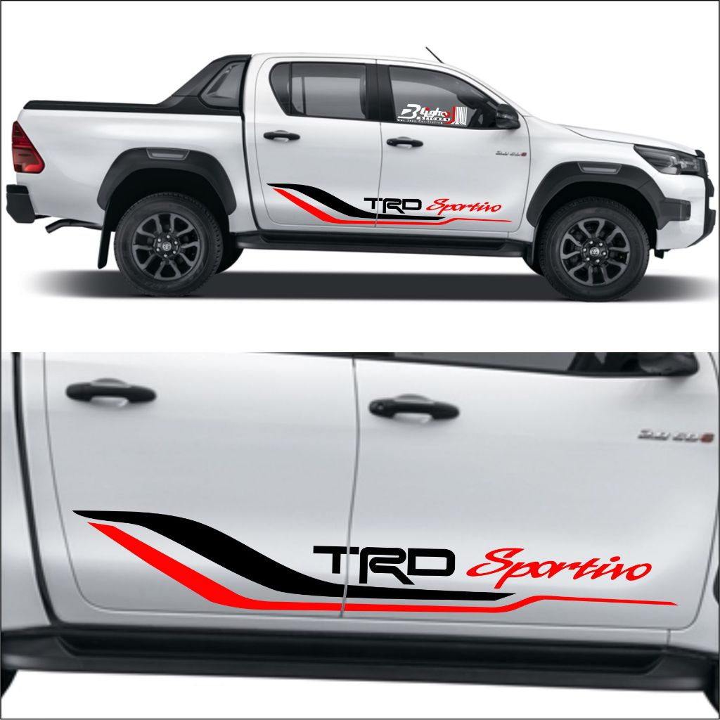 BLIGHOO - CUTTING STICKER MOBIL TOYOTA HILUX AVANZA AGYA YARIS FORTUNER STIKER MOBIL STRIPING TRD SP