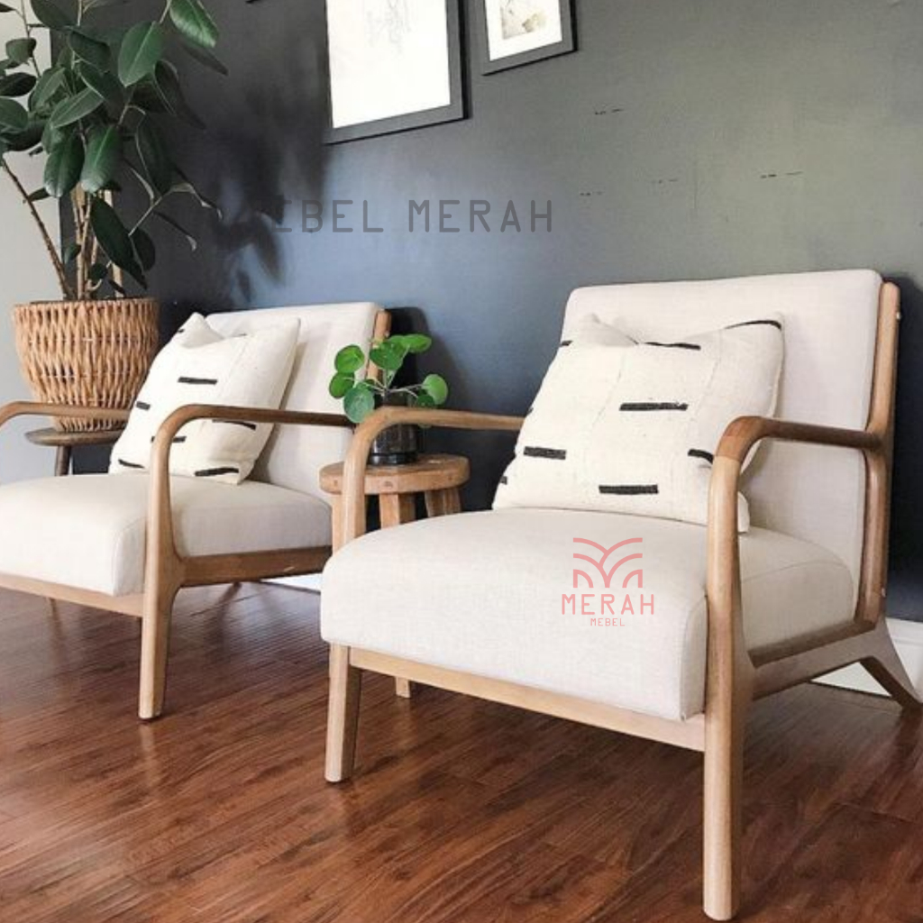 Kursi Kayu Jati - Kursi Cafe - Kursi Ruang Tamu - Sofa Ruang Tamu - Sofa Kayu Jati - Mebel Merah