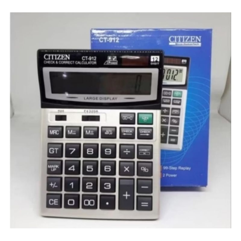 

Kalkulator Dagang besar Citizen Ct - 912 12 Digit / Calculator check correct cek ulang