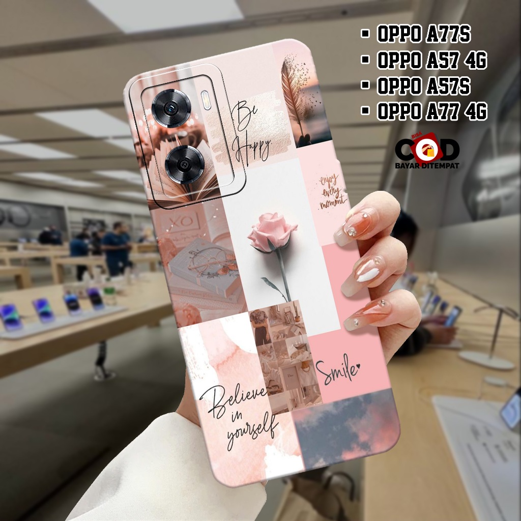 New Aesthetic Case - Softcase Oppo A77s / A57 4G / A57s / A77 4G - Terbaru - Case Hp Oppo A77s / A57