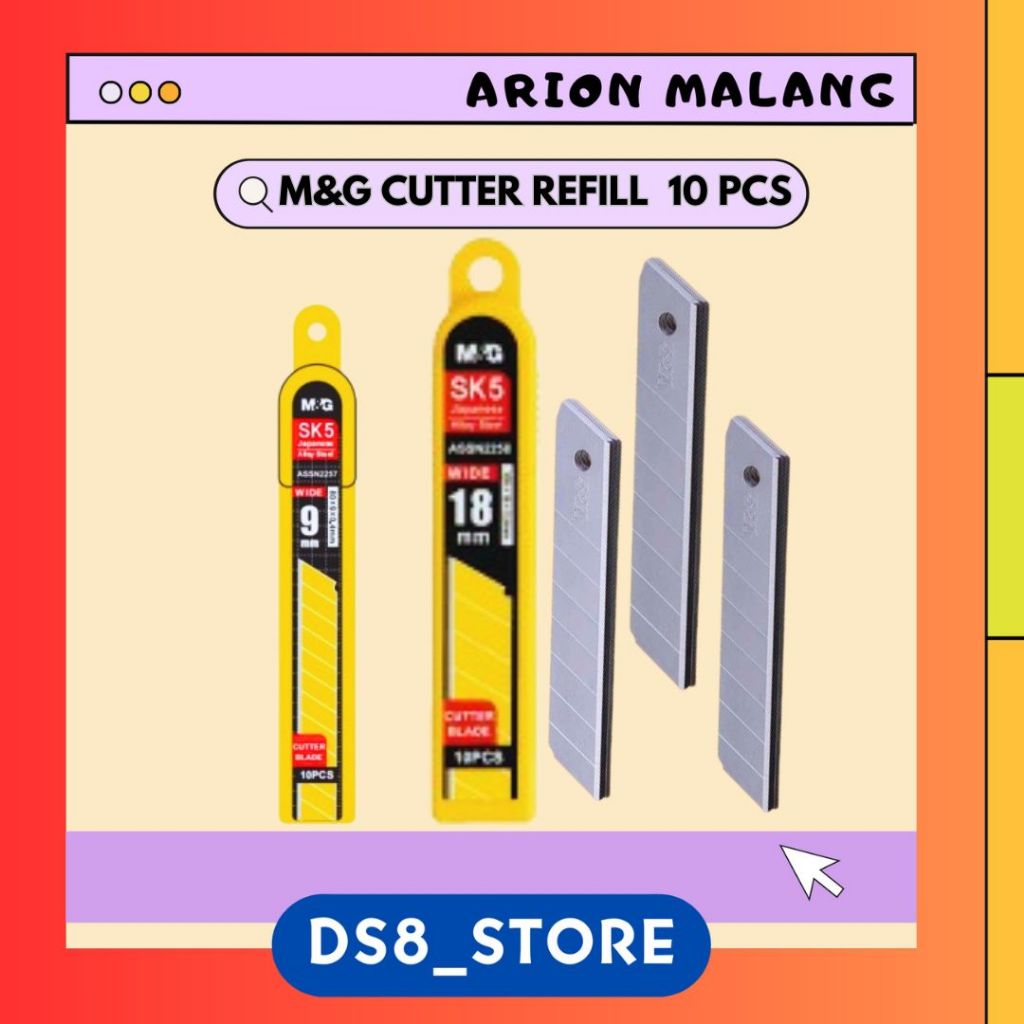 

M&G Cutter Refill / Cutter Blade Wide 18mm isi 10 Pcs