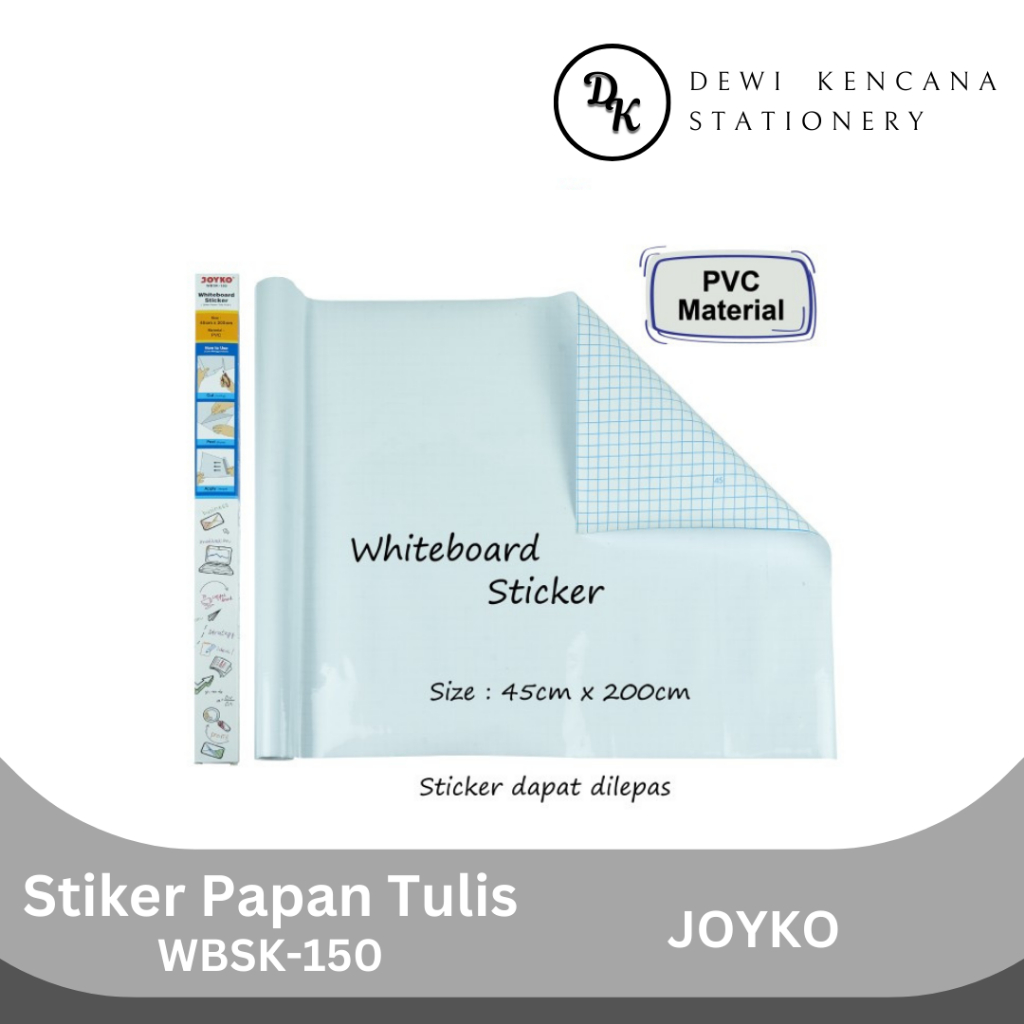 

Stiker Papan Tulis Putih Whiteboard Sticker Joyko WBSK-150
