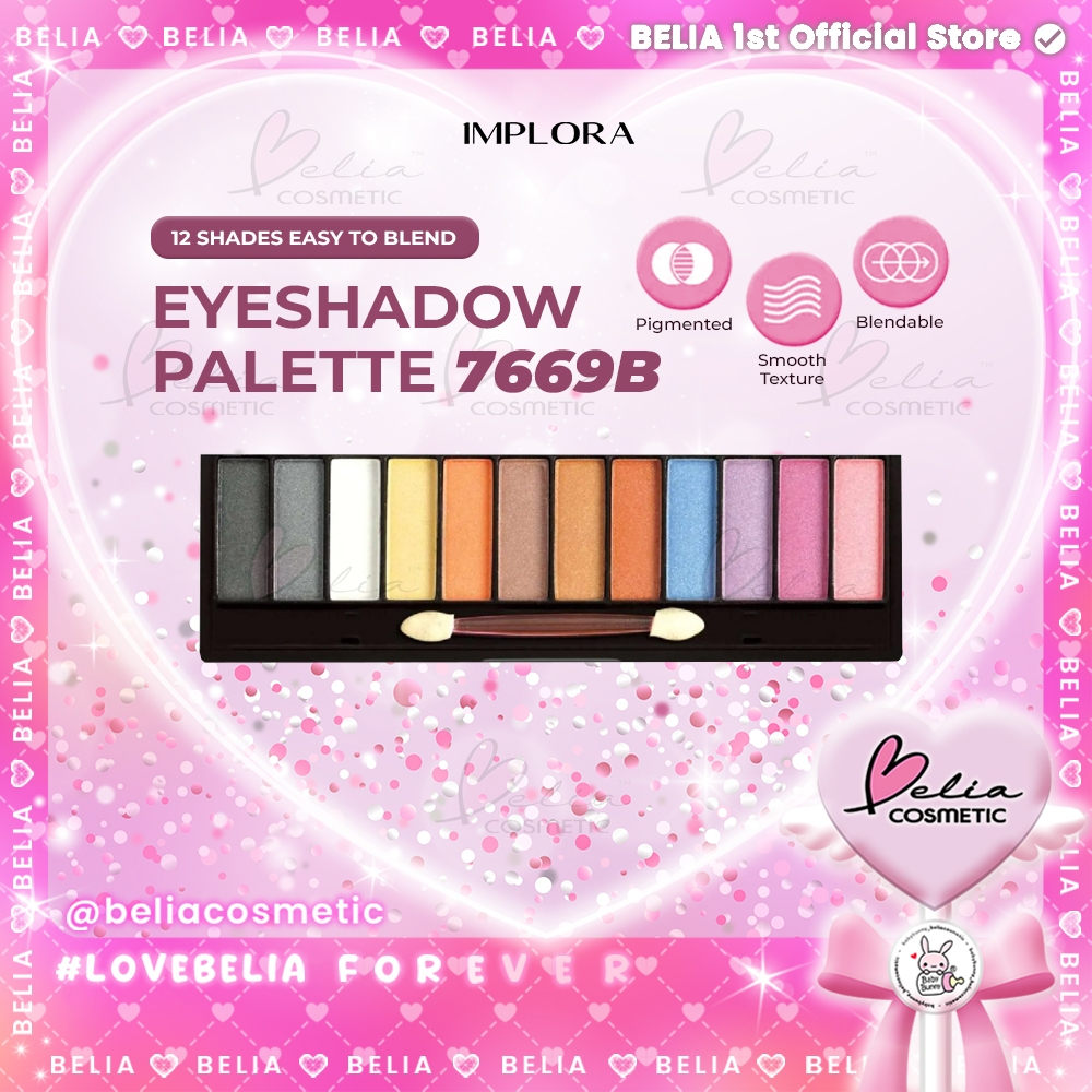 ❤ BELIA ❤ IMPLORA Eyeshadow Palette 7669B | Blush On Glitter Bronzer Shimmer Smokey Eye Pigmented
