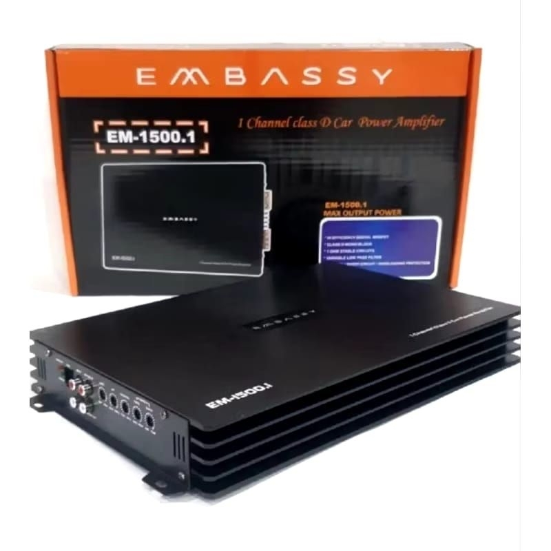 Power Monoblock Embassy EM-1500.1 Channel Class D Amplifier
