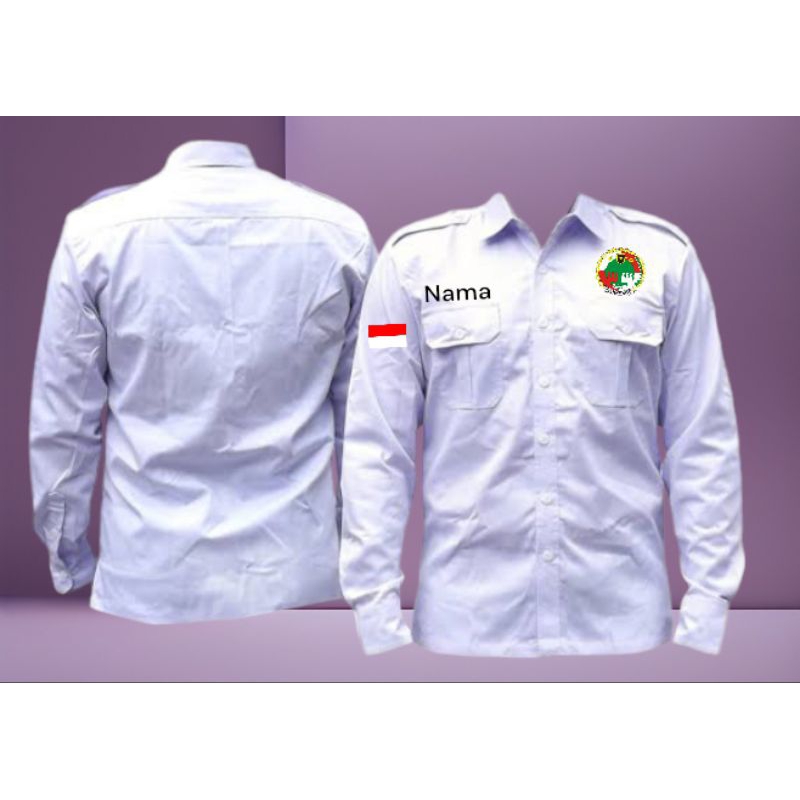 kemeja kerja baju pdh seragam kerja koperasi Indonesia free bordir nama