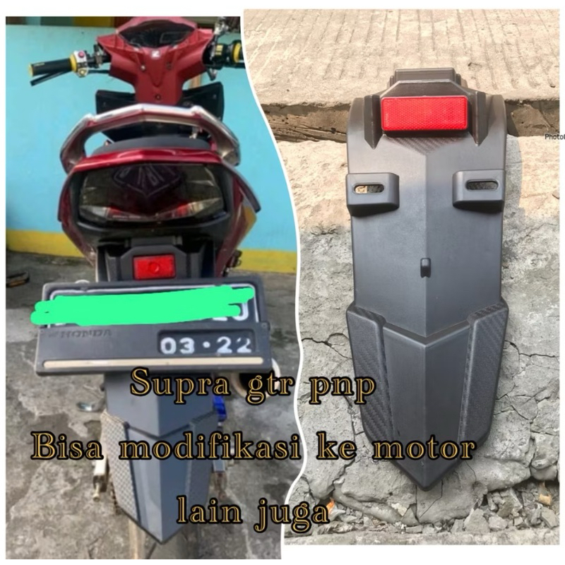 Spakbor Belakang Exciter Gtr 150 Gtr150 / Buntut Belakang Gtr 150 / Spakbor Honda Gtr 150 bahan abs