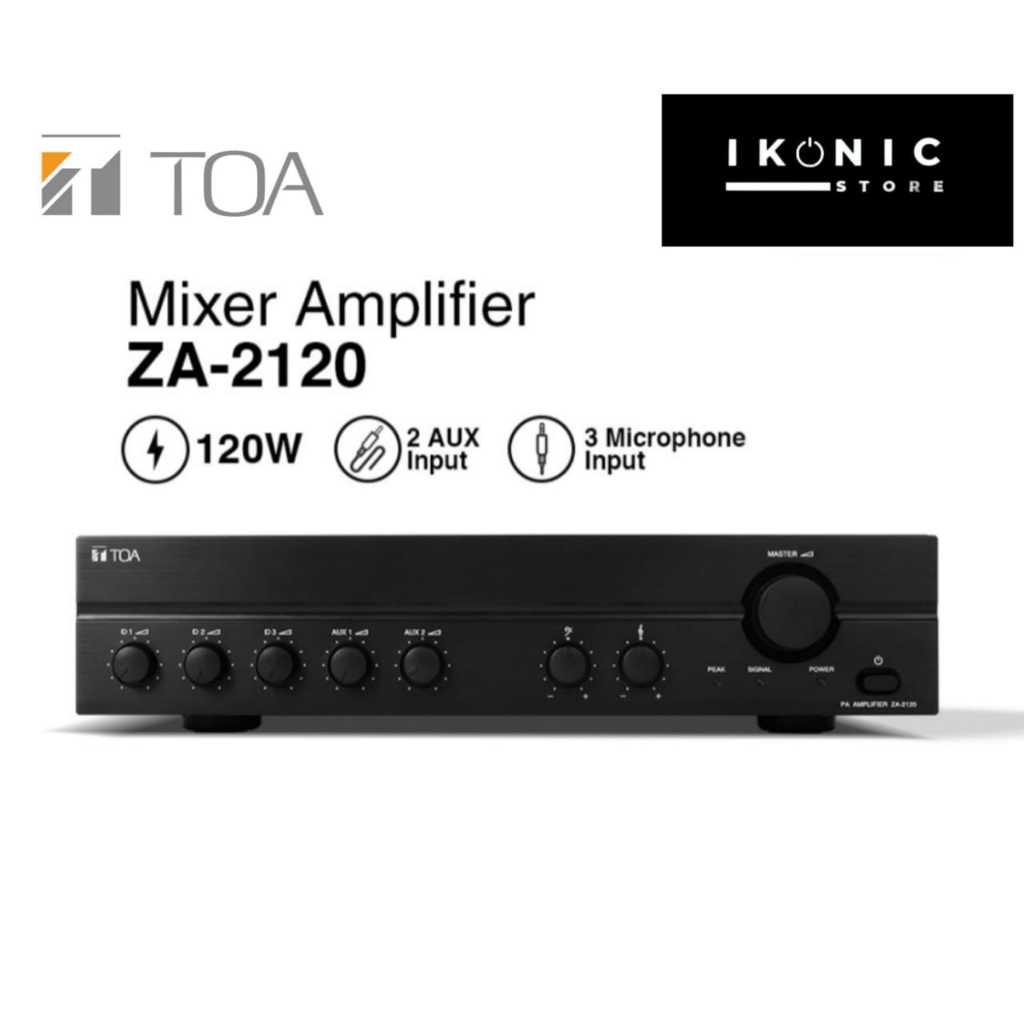 IKONIC TOA ZA 2120 Power Amplifier Mixer Ampli TOA 120 Watt Original 100% Garansi Resmi