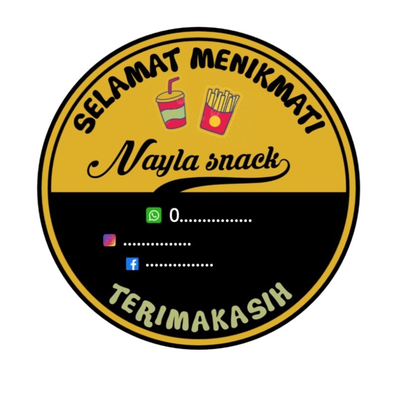 

custom sticker produk makanan lable makanan