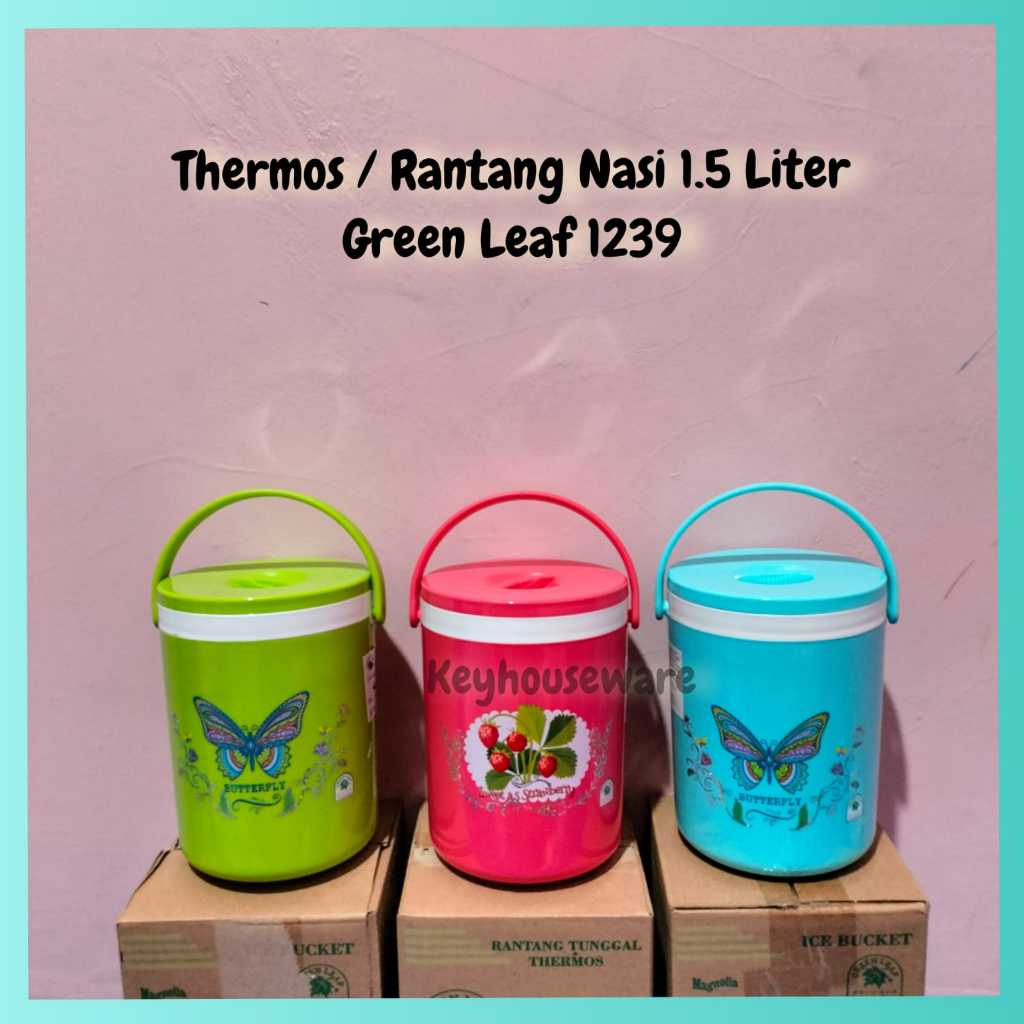GREEN LEAF 1239 THERMOS NASI / RANTANG NASI / THERMOS ES BATU / RANTANG MINI KECIL