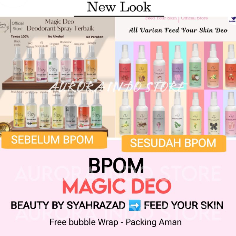 BPOM Feed Your Skin Magic Deo Original Beauty By Syahrazad Natural Deodorant Spray