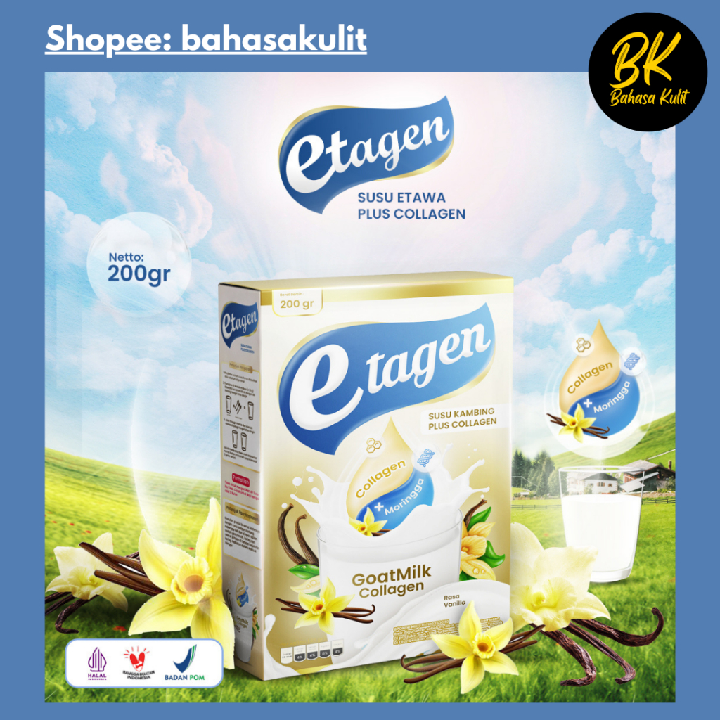 

ETAGEN SUSU COLLAGEN VANILLA 200GR Susu Kolagen Kulit Untuk Merawat Kulit Susu Kolagen Aman BPOM Susu Perawatan Kulit Wajah Aman BPOM Susu Perawatan Menjaga Kesehatan Kulit Susu Kesehatan Wajah Kulit Aman Terpercaya BPOM Susu Kolagen Aman BPOM Halal