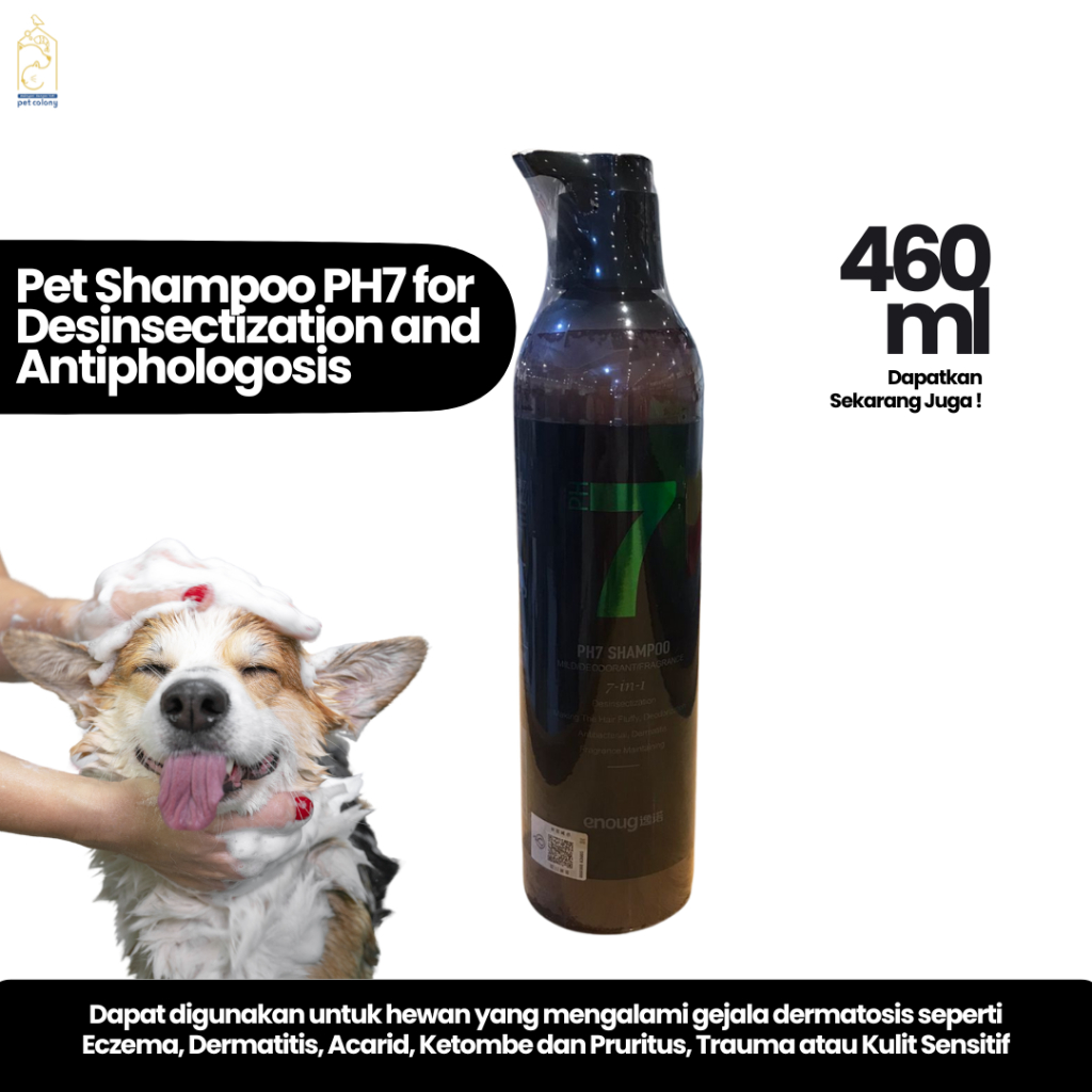Pet Shampoo PH7 for Desinsectization and Antiphologosis 460ml Professional Shampoo