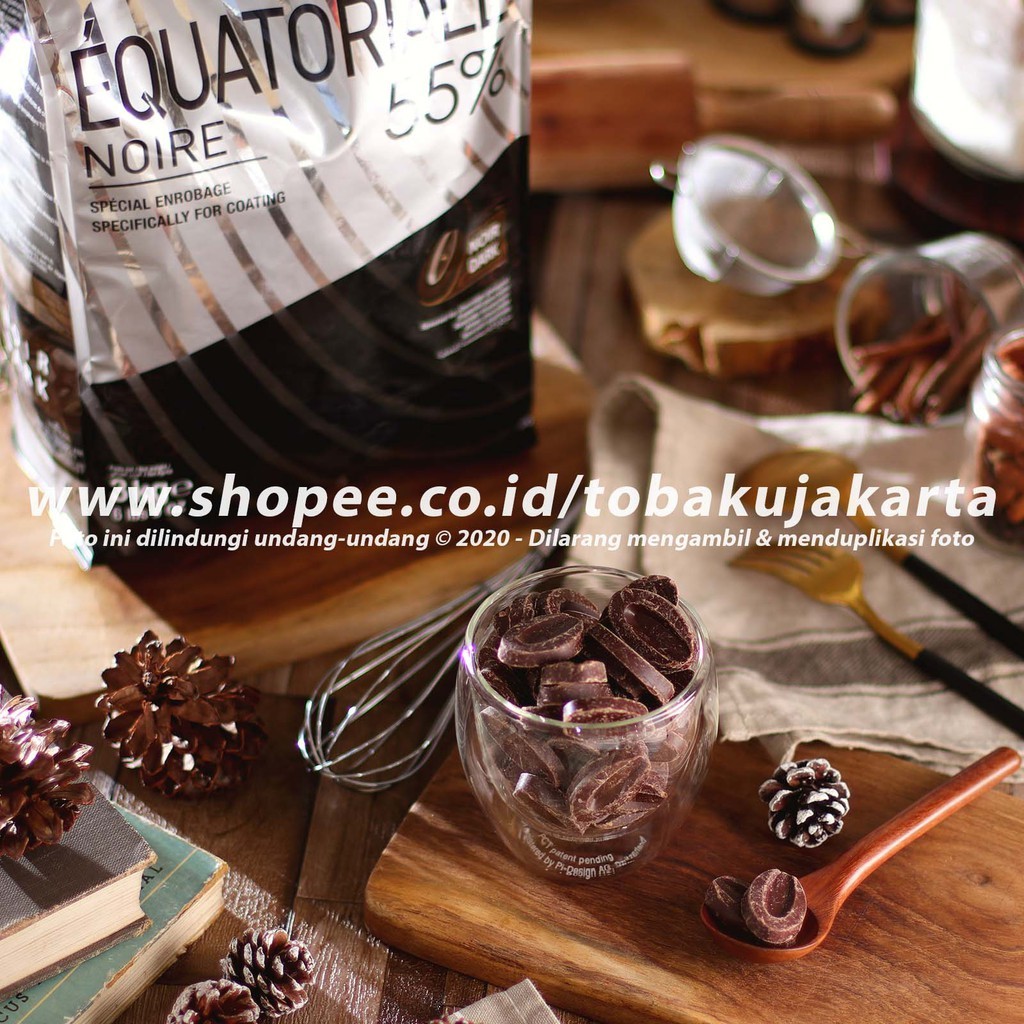 

Valrhona Equatoriale 55% Dark Couverture Chocolate 250gr Cokelat Coin