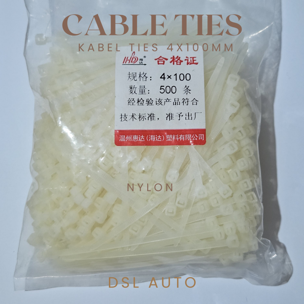 

Kabel Ties 4x100mm Nylon 100psc/500pcs