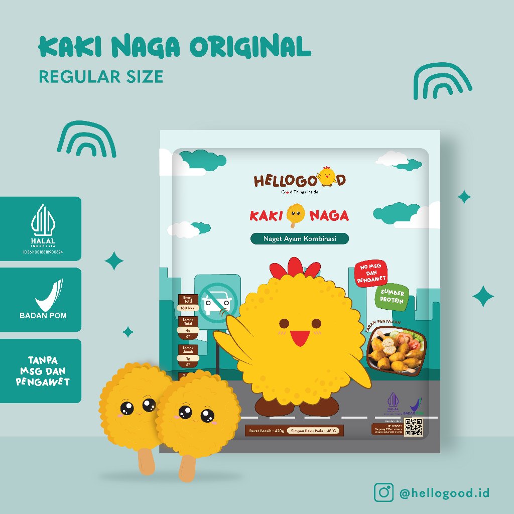 

HELLOGOOD Kaki Naga Original - REGULER - Frozen Food No MSG, izin Edar BPOM