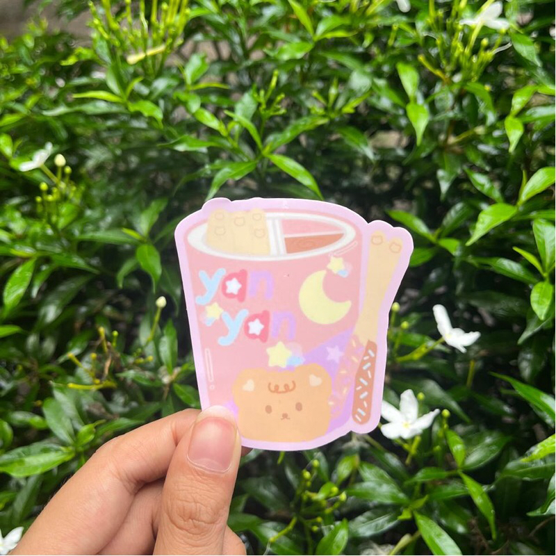 

STICKER DEKO JURNAL | DIE CUT WATERPROOF | FOOD EDITION YAN YAN BEARY | BEARYBOOTH