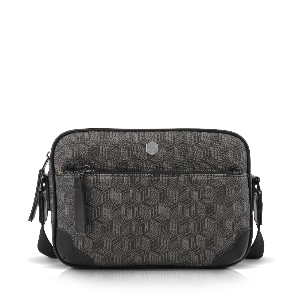 Gobelini Mens 1331 Brando Crossbody Bag Cubical - Black