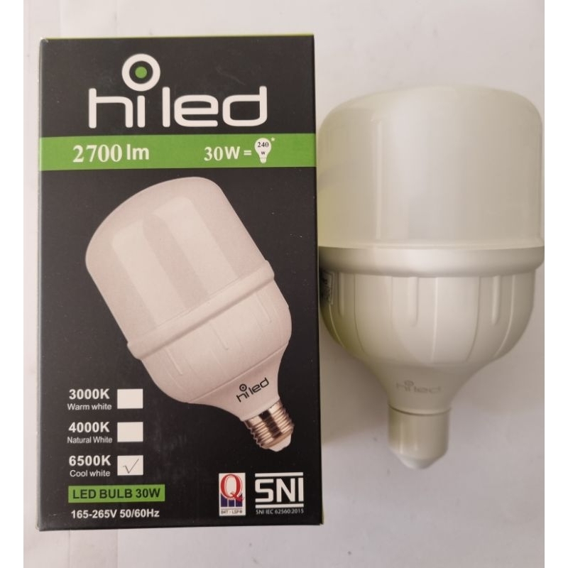 Lampu LED Hiled Bohlam Bulb 30w/4000K, 6500K