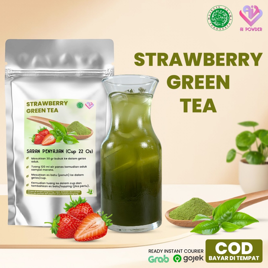 

Strawberry Green Tea Bubuk Minuman Premium Instan 1Kg