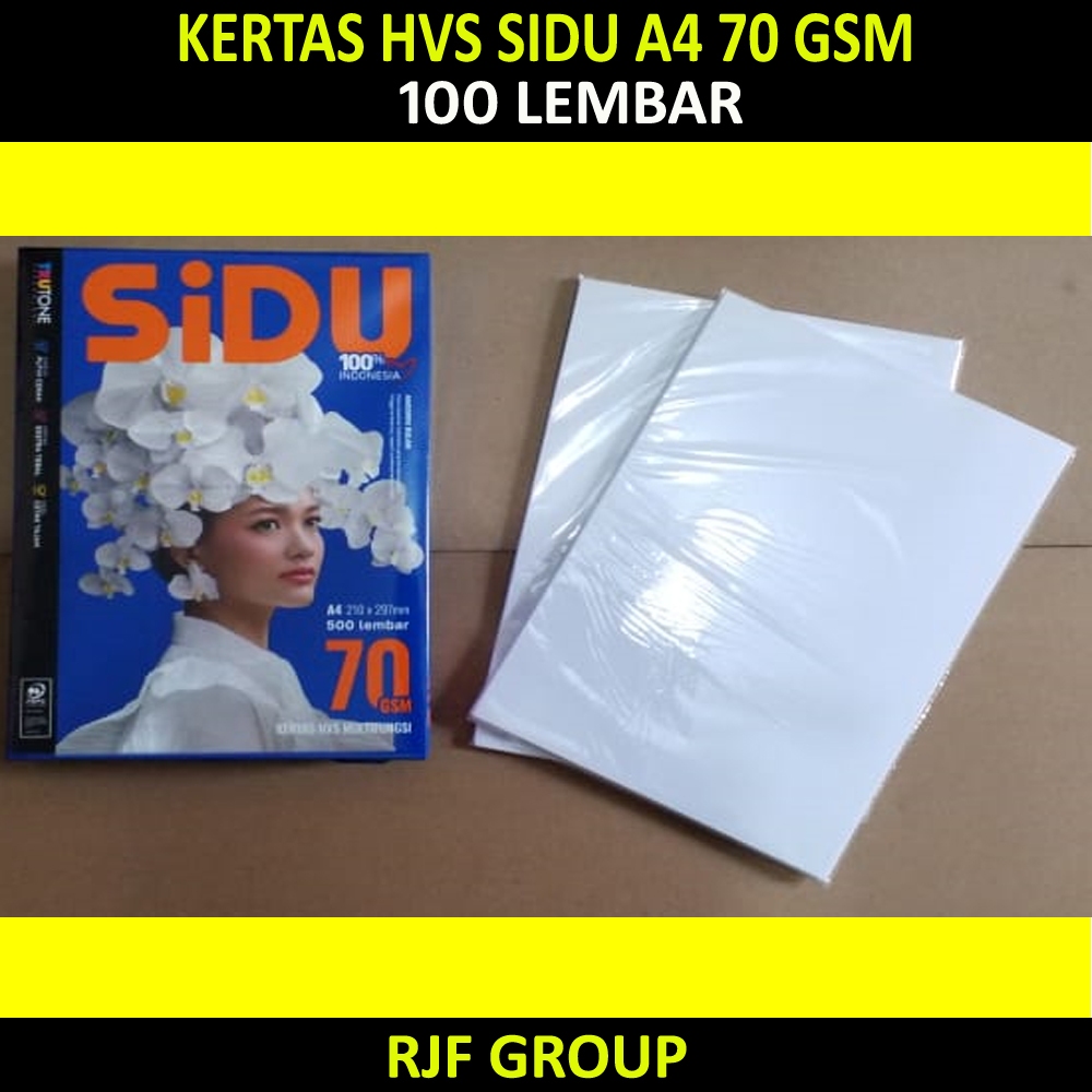 

KERTAS HVS SIDU A4 70 gsm 100 LEMBAR