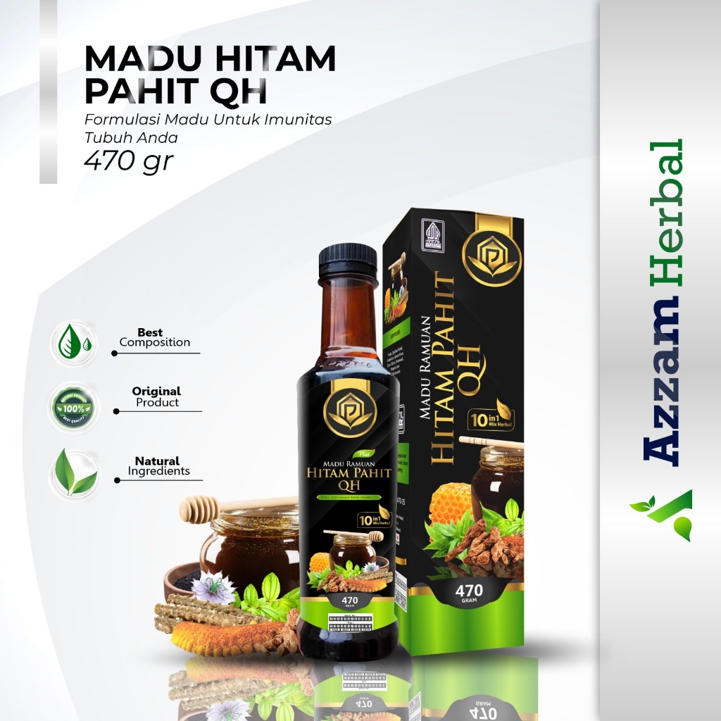 Madu Hitam Pahit Qusthul Hindi Plus Propolis Sambiloto 470 Gram