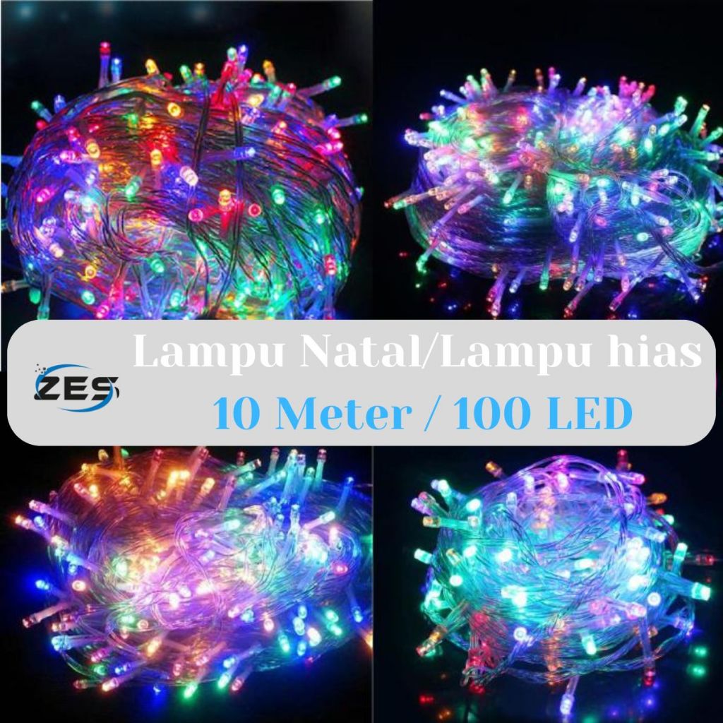 Lampu Natal LED / Lampu Tumbrl Lampu Hias Kelap Kelip 10 Meter 10M