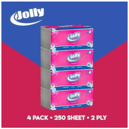 JOLLY FACIAL TISSUE 4 X 250'S