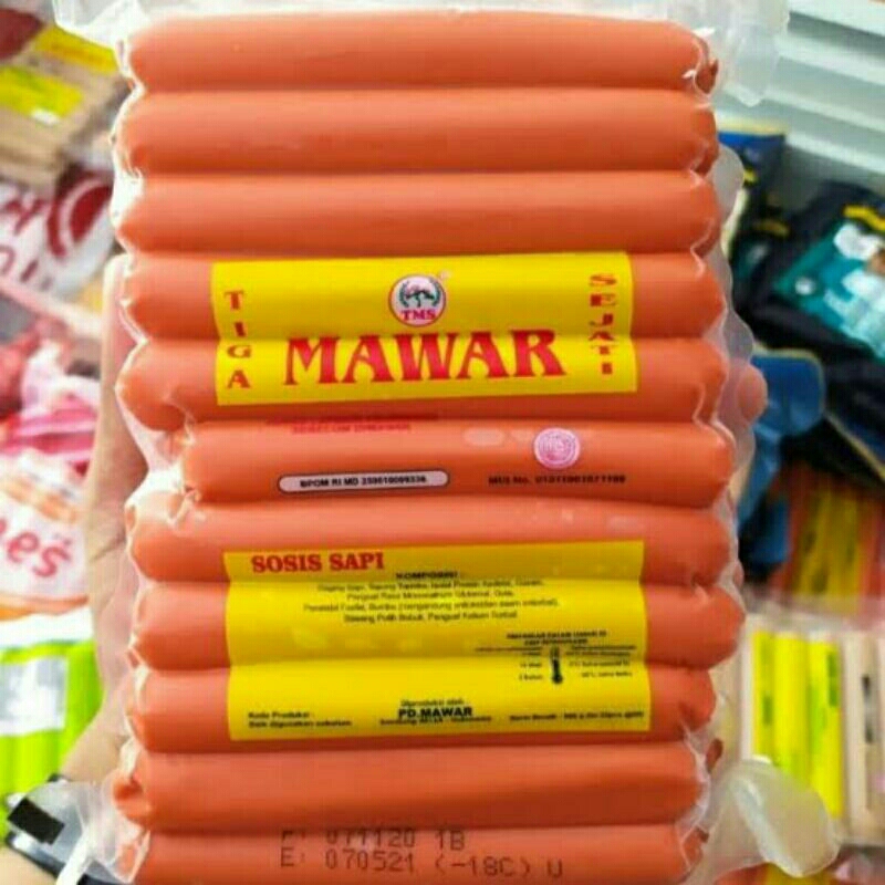 

Sosis Mawar rasa sapi 800 gr 34 pcs enak