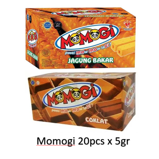 

Momogi Stick 5gr (1 Box isi 20pcs) Murah!!! Rasa Coklat, Keju, Jagung Bakar, Tutti Fruitti