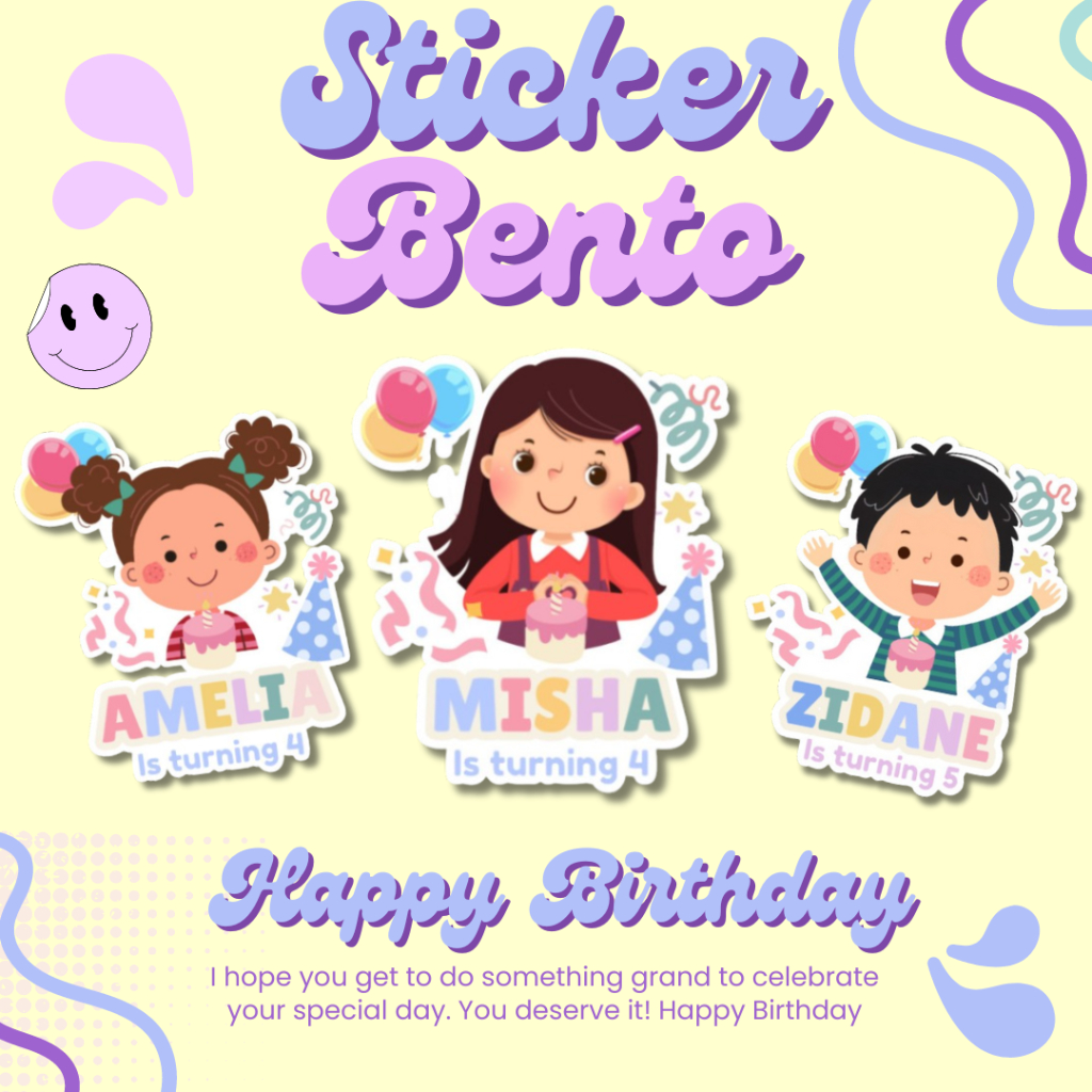 

Sticker Ulang Tahun Anak Sticker Bento Birthday Sticker Anak Souvenir