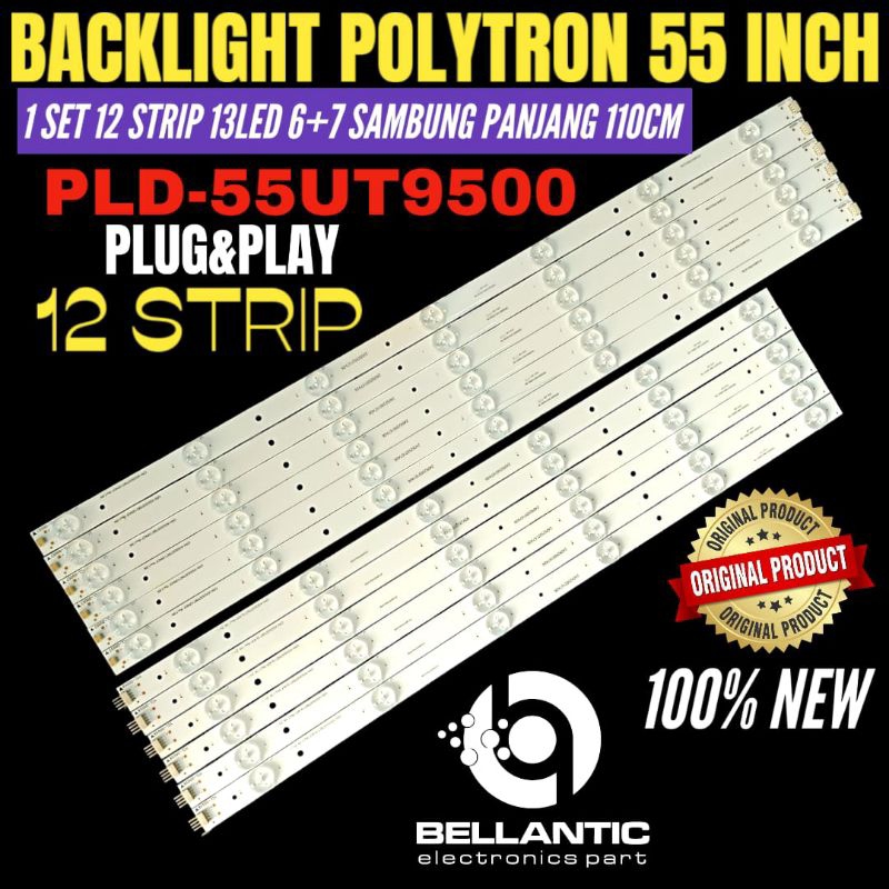 BACKLIGHT TV LED POLYTRON 55 INCH PLD-55 UT9500 BACKLIGHT TV POLYTRON 55 INCH