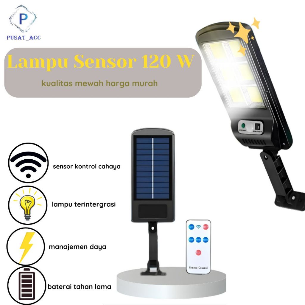 WS12-Lampu jalan IP65 Tenaga Surya 12 Led Dengan Remot Lampu Surya Outdoor
