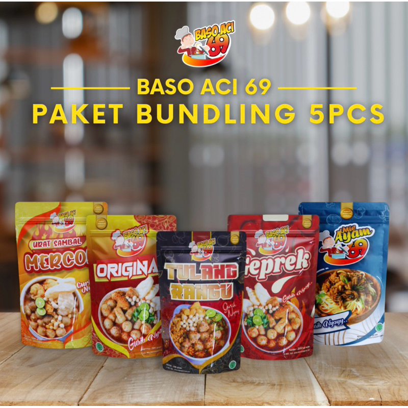 

Baso Aci 69 Paket Bundling Juara Hemat (Ori, Urat, TR, Geprek, Ayam)