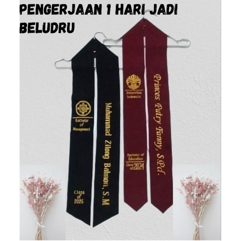 (CEPAT)selempang wisuda leher/selempang wisuda 2 sisi