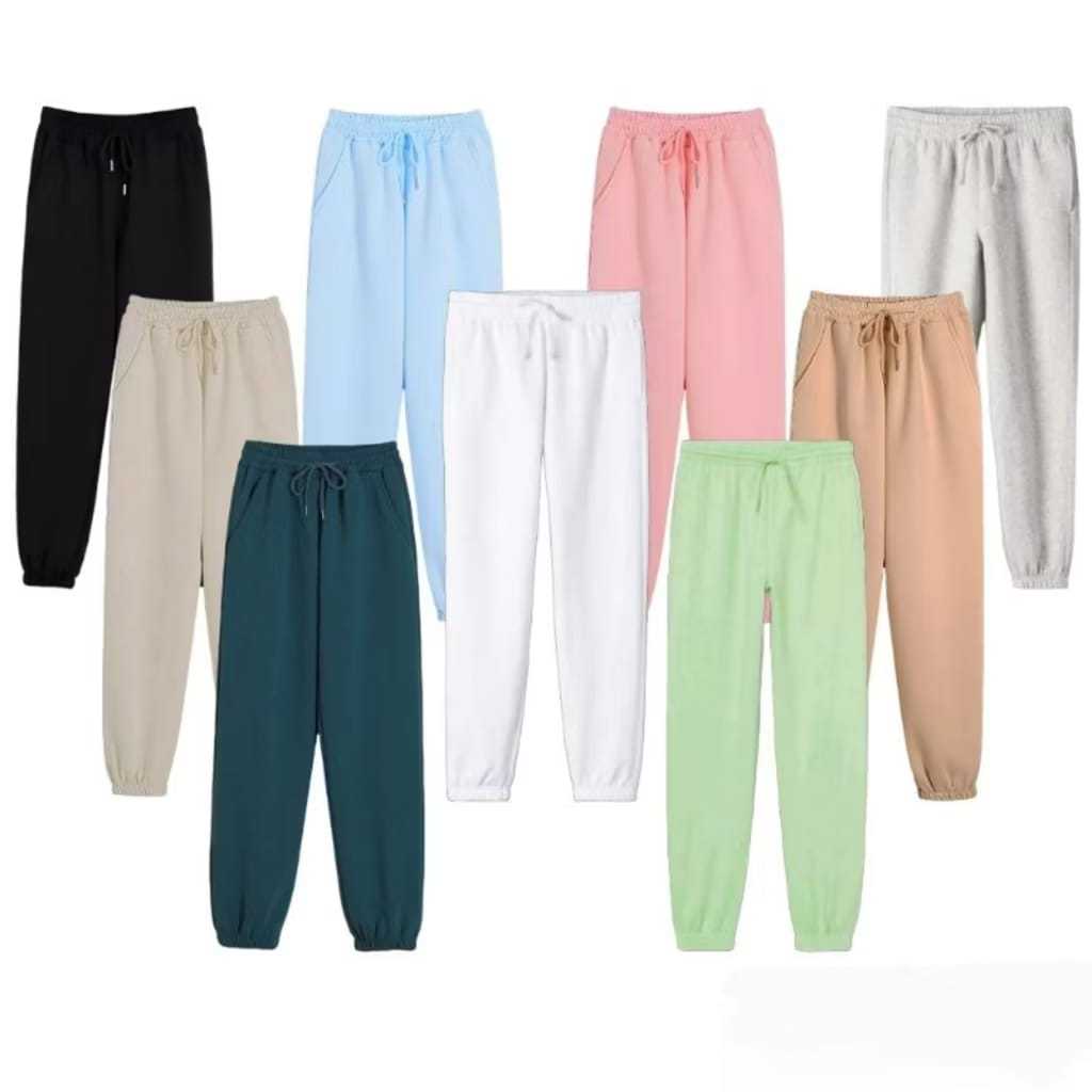 Sweetpants Celana Jogger Wanita Korea Style Joggerpants Bahan Tebal Joger Olahraga Jogging Gym