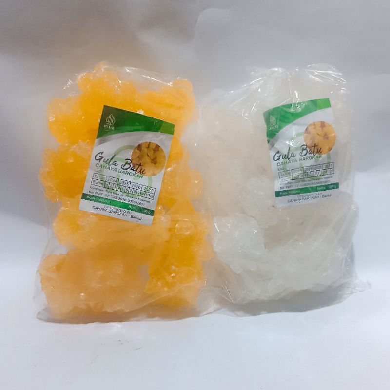 Gula Batu Kristal Kuning & Putih 1 Kg / Rock Sugar Khas Bantul Jogja