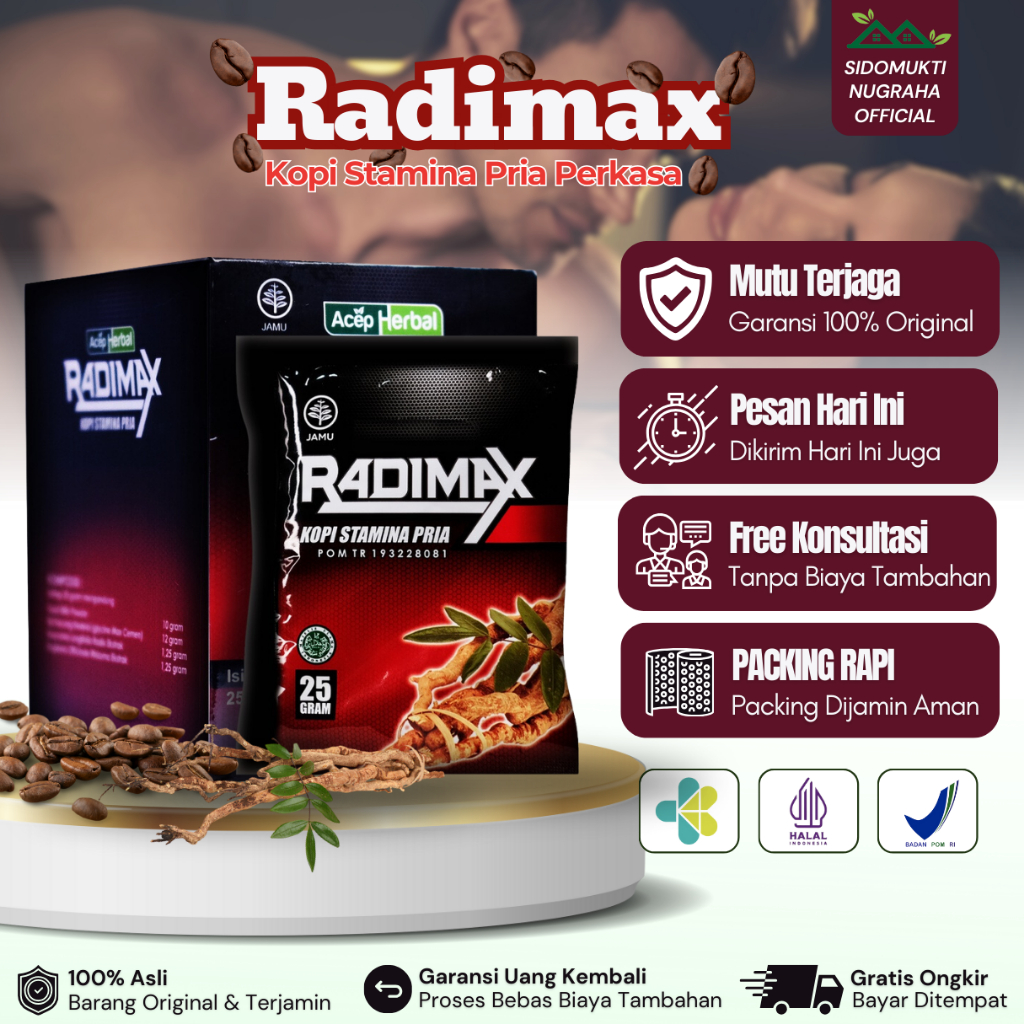 

Obat Sukses Promil Kopi Penambah Kesuburan Peningkat Libido Herbal Alami - Radimax Coffee Herbal