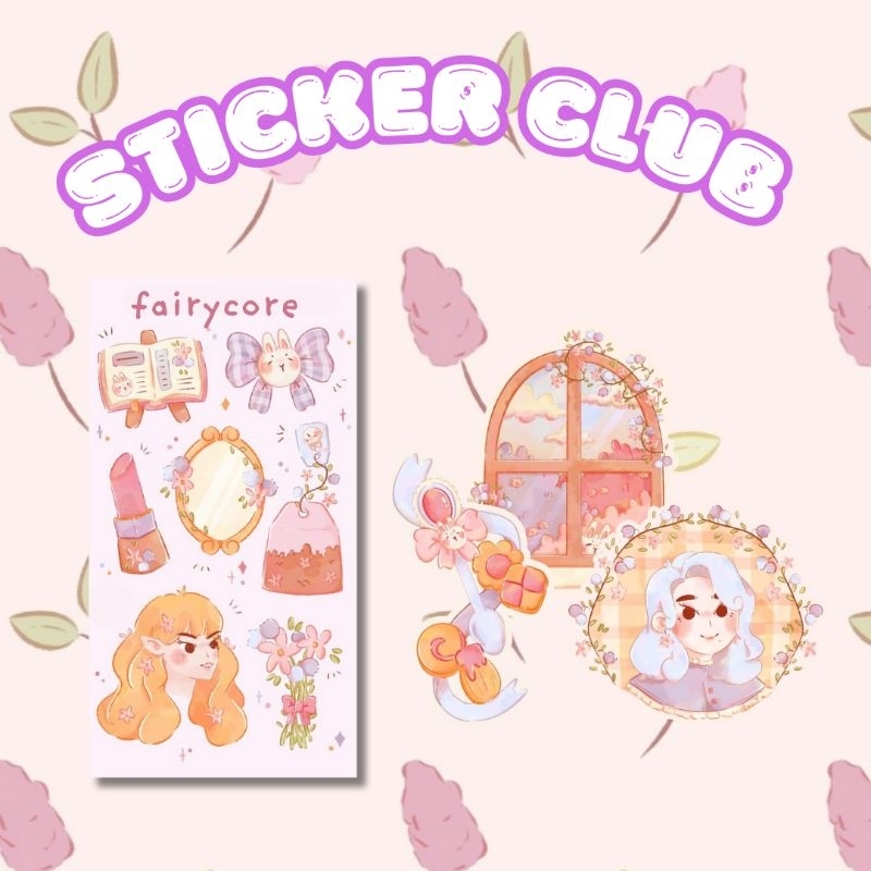 

BlossomB - fairycore fHand drawing sticker sheet / waterproof sticker / sticker deco / sticker vinyl aesthetic / handmade sticker / sticker tumblr / stiker anti air / sticker buku journal / sticker HP laptop