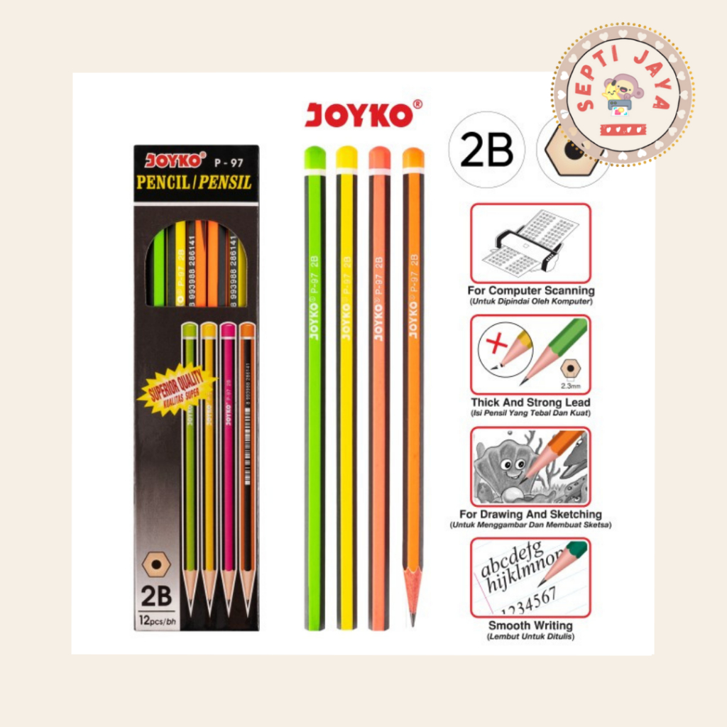 

Pensil Joyko 2B Neon P-97