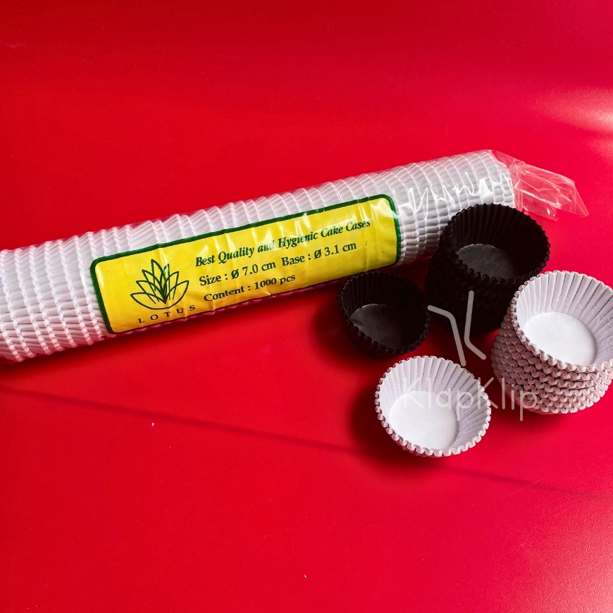 ISTIMEWA 1pack  1pcs Cupcake Cases LOTUS 7cm PUTIH Alas Kue Nastar isi 1pcs  Alas Kue Coklat Muffin 