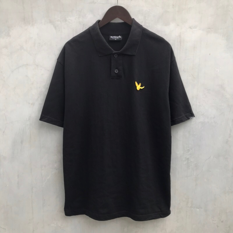 Kaos Kerah by Mark Gonzales Polo Shirt Black Large