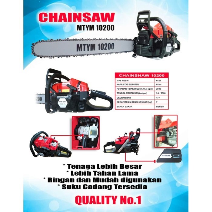 Chainsaw 25" Mesin Gergaji Potong Kayu CS10200 Motoyama 25 inch