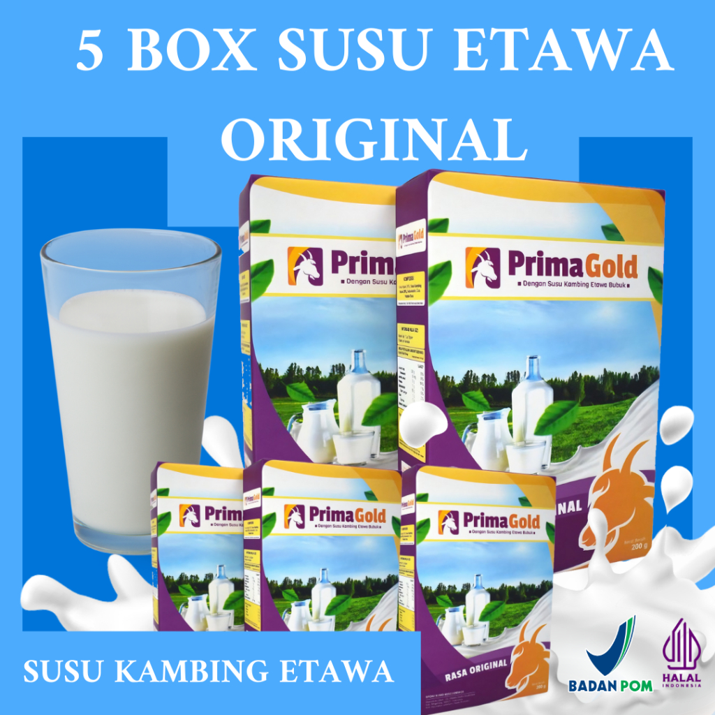

Promo 5 Box Susu Kambing Etawa ORIGINAL PrimaGold HALAL BPOM - Bantu Jaga Stamina & Daya Tahan Tubuh