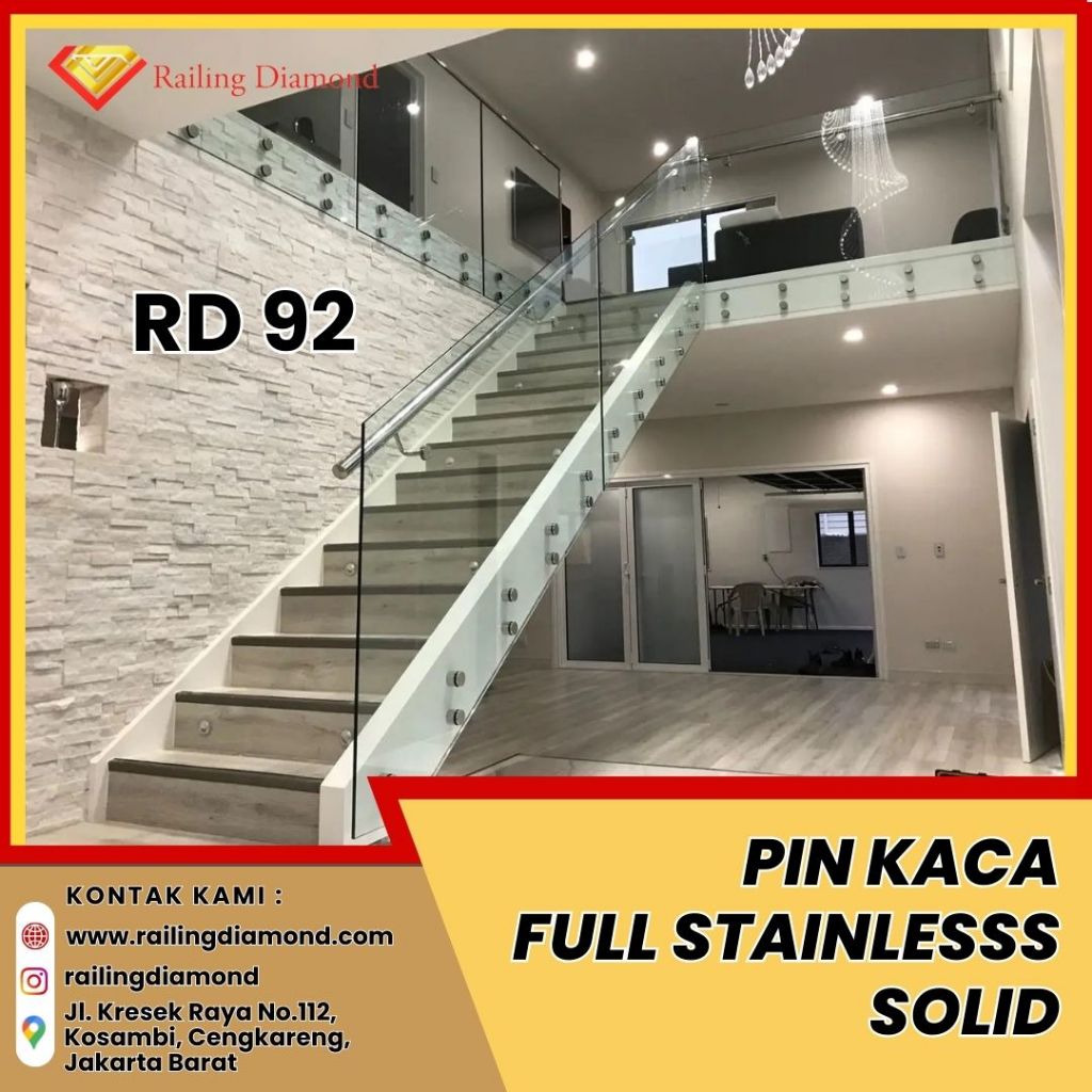 Pin Railing Tangga Stainless SUS 304 RD 92