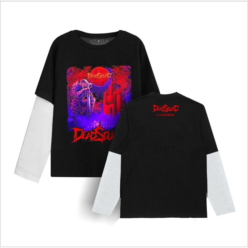 kaos panjang DOUBLE LAYER band DEADSQUAD original distro | kaos panjang LONG SLEEVE  metal DEADSQUAD