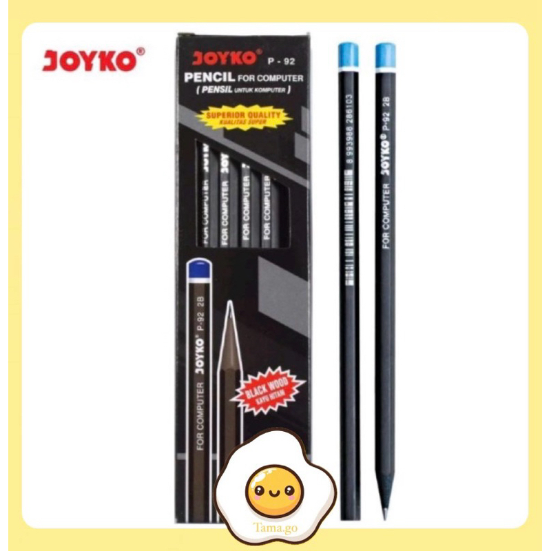 

Pencil 2B Joyko P-92 / Pensil Kayu Hitam Komputer Ujian (Satuan)