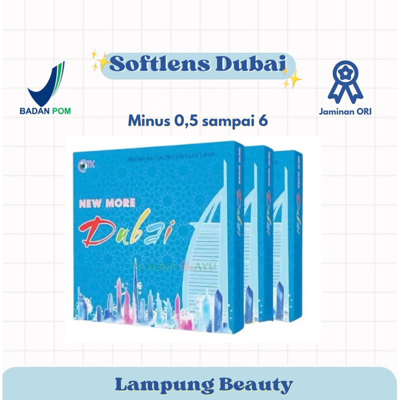 Softlens Minus DUBAI MINUS & normal diameter 14,5mm crystal grey Ocre brown ocre ash ocre kakao gala