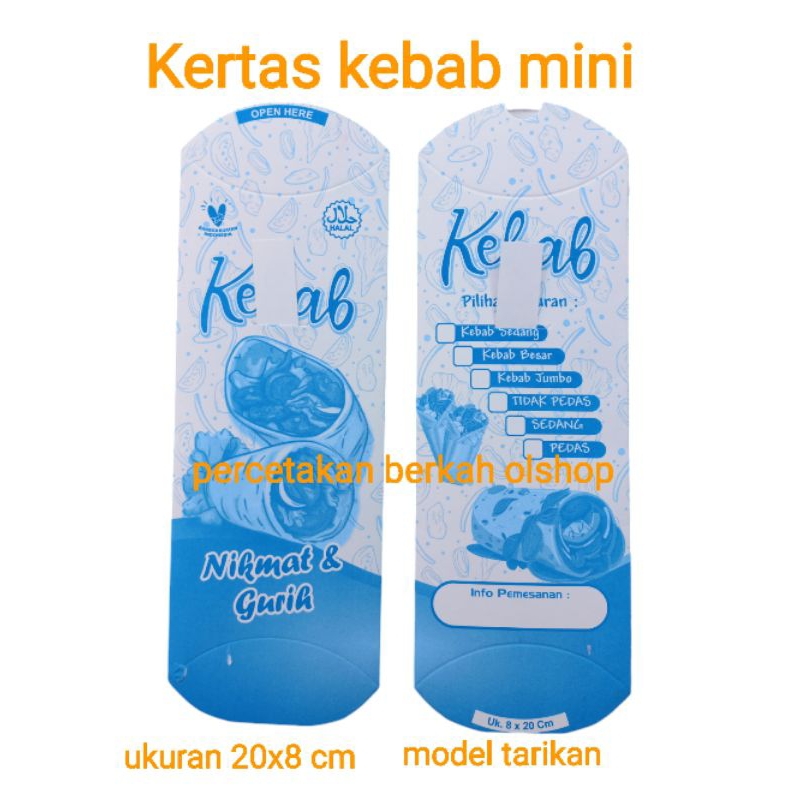 

Kertas bungkus kebab 100 pcs,Bungkus kebab 20x8 cm murah.